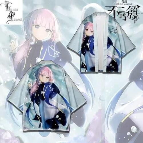 VTuber Kafu 3D Printing Japanese Kimono Haori Yukata Cosplay Women/Men Fashion Summer Casual Cool Short Sleeve Streetwear