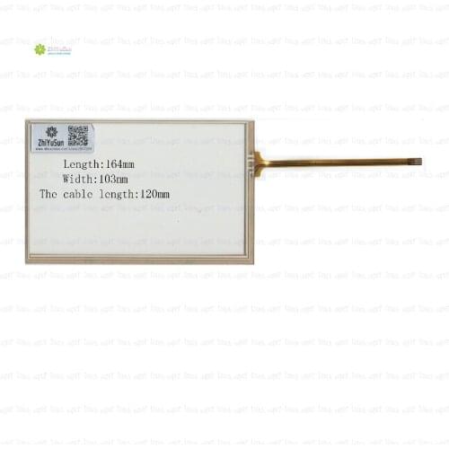 ZhiYuSun 7Inch 164mm*103mm Resistive touch screen Panel Digitizer 164*103 For CAR DVD the cable length 120mm
