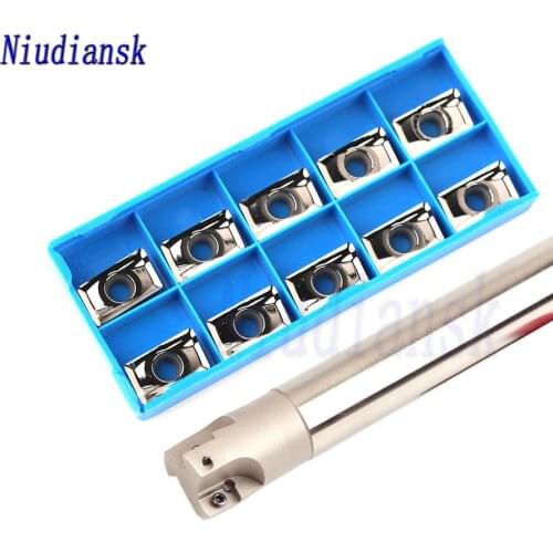 1pc BAP400R C32 2T Milling Turning Tool Holder 150-300mm Right Angle End Mill 10pcs APMT1604 Carbide Inserts CNC Lathe Tool Set