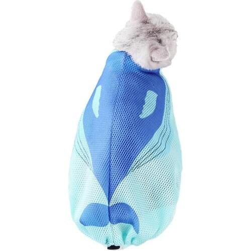 Dorakitten 1pc Pet Mesh Bathing Bag Adjustable Breathable Shower Bag Kitten Grooming Bag Pet Grooming Supplies For Cat Dog
