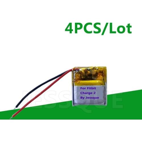 2PCS/LOT 80mAh LSSP411415 Replace Battery For Fitbit Charge 2 Smartwatch Smart Watch Rechargeable Batterie Accumulator AKKU