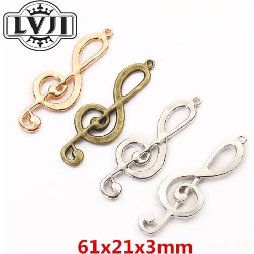 3pcs of multi-color music symbol pendant fit charm ladies fashion bracelet necklace DIY jewelry found 5949