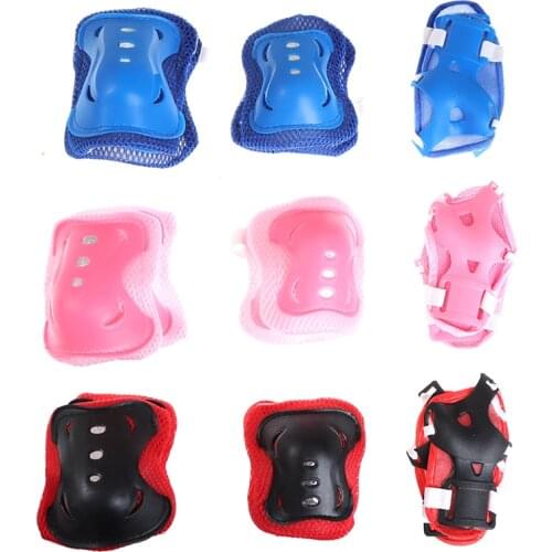 6pcs/set Kids Children Outdoor Sports Protective Gear Knee Elbow Pads Riding Wrist Guards Roller Skating Safety Protection