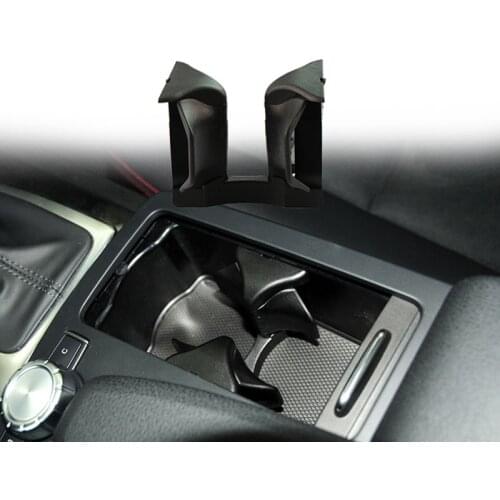 Car Center Console Water Cup Holder Drink Stand Insert Divider Board For Mercedes-Benz C E GLK Class W204 W207 W212 Accessories