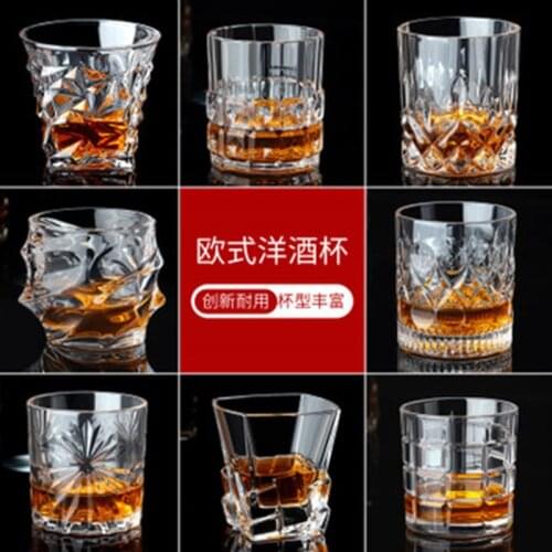 European-style lead-free glass cup home foreign wine glass whiskey set creative large beer glass spirit wine set