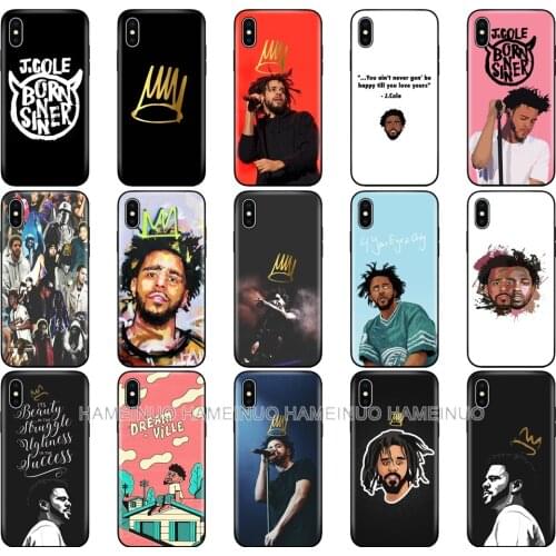 Black tpu case for iphone 5 5s SE 2020 6 6s 7 8 plus x 10 case silicon cover for iphone XR XS 11 pro MAX case J Cole Born Sinner