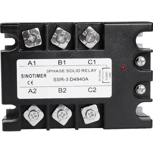 D4840A 3 Phase Solid State Relay SSR 40A DC-AC 30-480V AC Output Module Switch Relay relais