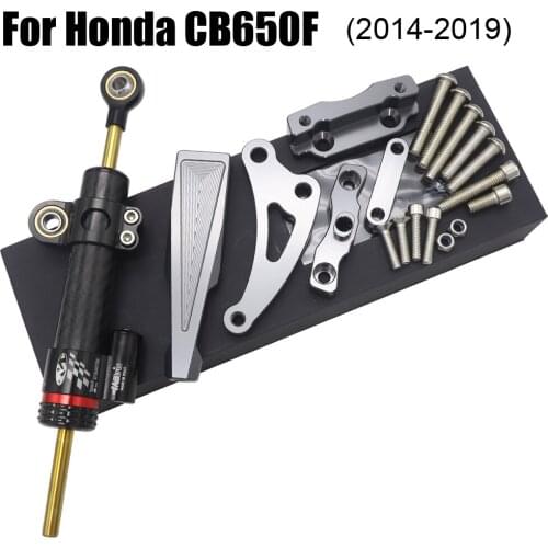 For Honda CB650F Steering Damper Stabilizer Bracket Mounting Holder Set 2014 - 2019 Aluminum Motorcycle Parts Accessories