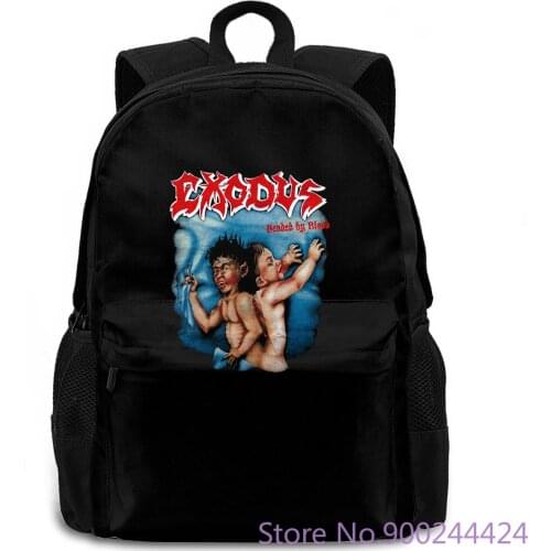 Exodus Bonded By Blood Black Print Harajuku Newest women men backpack laptop travel school adult student