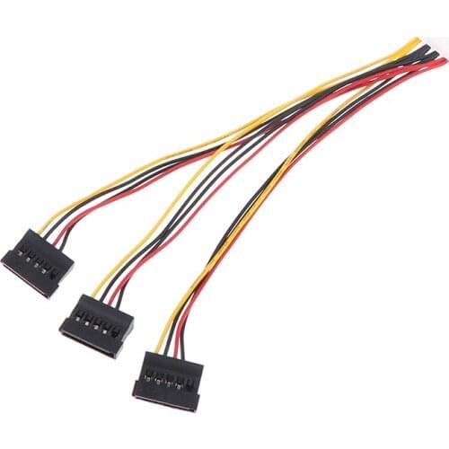 Hot sale 1 piece 4pin IDE to 3 Serial ATA SATA Power Splitter Extension Cable Connectors Computer