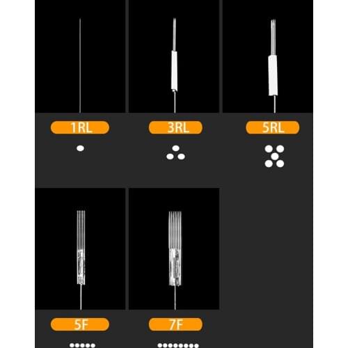 1500Pcs Microblading Needles 1R/3R/5R/5F/7F Tattoo Machine Disposable Sterile Microblades Permanent Makeup Tattoo Supplies