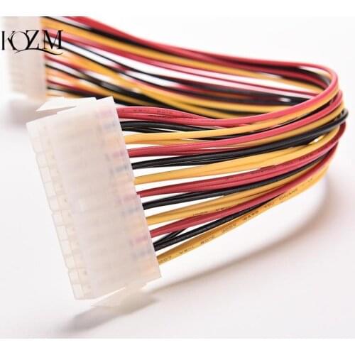 1PC 30CM 1ft ATX 24 Pin Male To 24Pin Female Power Supply Extension Cable Internal PC PSU TW Power Lead Connector Wire Cables