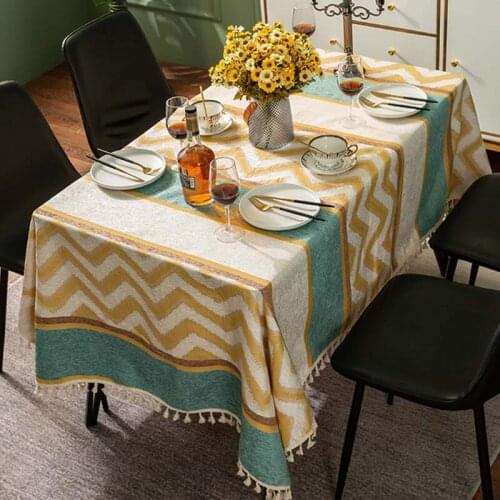 MCAO Jacquard Tablecloths On The Table