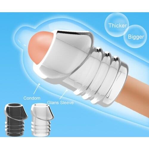 Reusable Foreskin Correction Glans Sleeve for Men Sex Delay Ejaculation Enlargement Penis Ring Cock Sleeve Adult Product Sex Toy