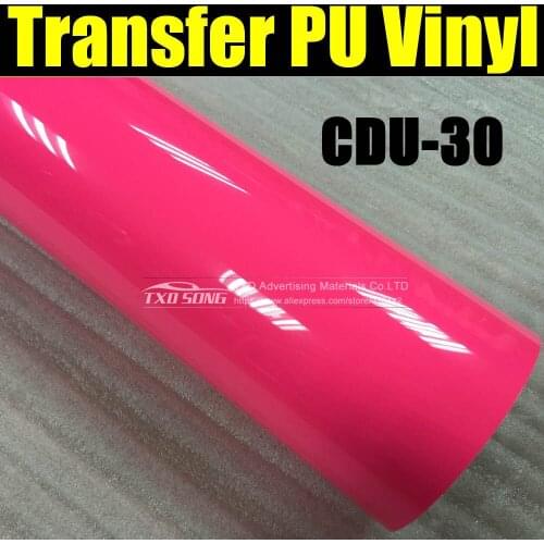 NEON PINK CDU-30 Garment PU transfer heat film for cutter plotter using with size:50*100cm(1yard)/lot by free shipping