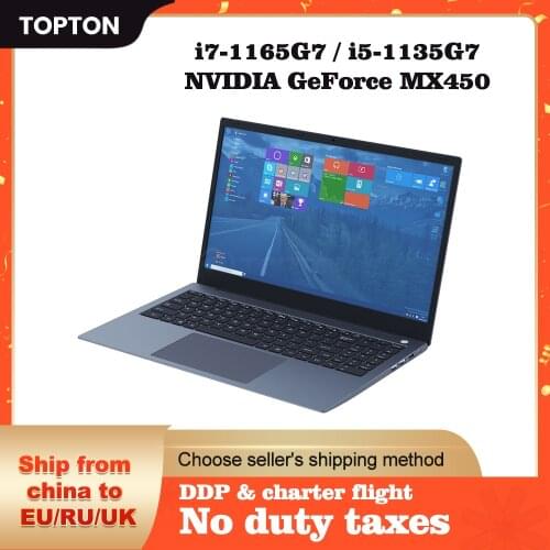 11th Gen 15.6 Inch Laptops Intel Core i7 1165G7 i5 1135G7 NVIDIA MX450 2G Metal Notebook Windows 10 Discrete Graphics Card