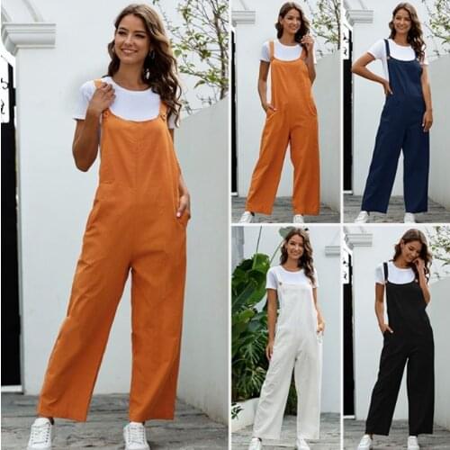 2021 New European and American Womens Retro Casual Long Pregnant Long Pants Maternity Jumpsuit Pregnant Clothes