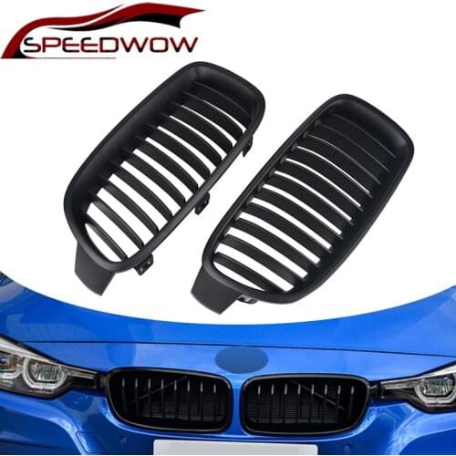 SPEEDWOW For BMW 3 Series F30 F35 2013-2019 ABS Front Hood Kidney Grill Replacement Car Racing Grills Car Exterior Parts 1 Pair