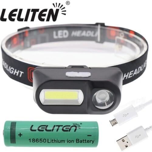 Portable mini XPE+COB LED Headlamp USB Rechargeable Camping Head lamp Fishing headlight flashlight torch
