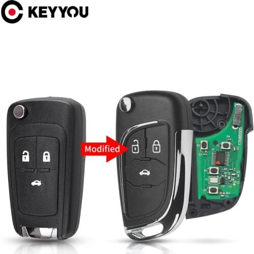 KEYYOU Modified For 2/3/4/5 BNT Car Remote Key For Opel/Vauxhall Astra Corsa E Insignia Zafira C 2009-2016 315/433MHz ID46 Chip
