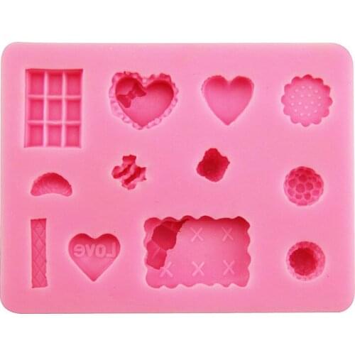 Fondant Clay Dessert Cookie Silicone Mold Snack Decoration Mold 15-49