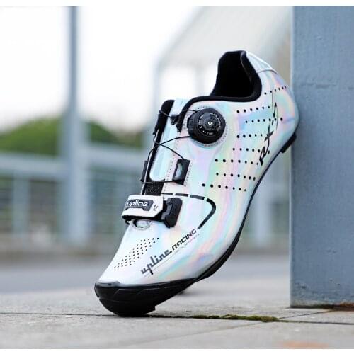Road Cycling Shoes Ultra-light Riding Bicycle Flat Sneakers Sapatilha Ciclismo Self-locking Breathable Triathlon Racing Footwear