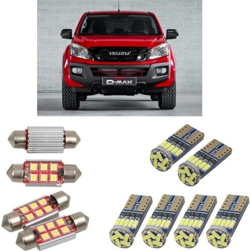 Interior led Car lights For Isuzu d-max 2 rt50 bulbs for cars License Plate Light 6pc