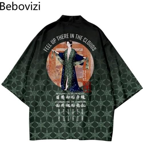 Streetwear Men Women Cosplay Cardigan Haori Yukata Beach Kimono Plus Size 5XL 6XL Japanese Geisha Tops Robe Vintage Clothes