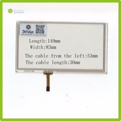 ZhiYuSun HLD-TP-1567 6Inch 149mm*83mm 4Wire Resistive TouchScreen Panel Digitizer 149*83 this is compatible For CAR DVD
