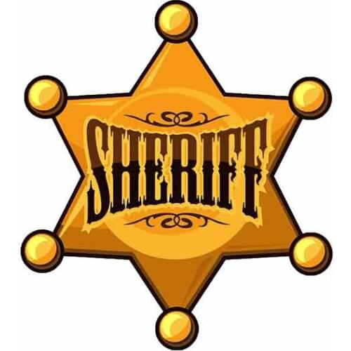 Sheriff Badge Funny Car Stickers Vinyl Waterproof PVC RV VAN Car Accessories JDM Anime Sign Logo KK Vinyl Cover Scratches