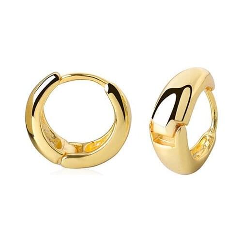 1 Pair Fashion Round Hollow Hoop Earrings for Women Simple Copper Earrings Party Jewelry Accessories