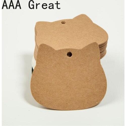 100Pcs Blank Kraft Paper Hang Tags Wedding Party Favor Label Price Gift Card Packing Hole White Brown Black Birthday Invitation