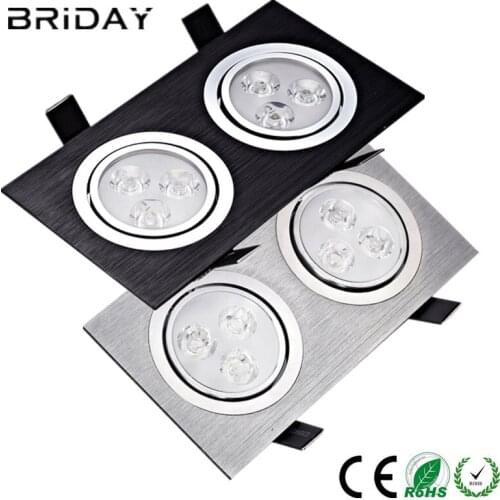12w 20W 28W Square double led Ceiling dimmable Epistar LED ceiling lamp Recessed Spot light Downlight 110V-220V