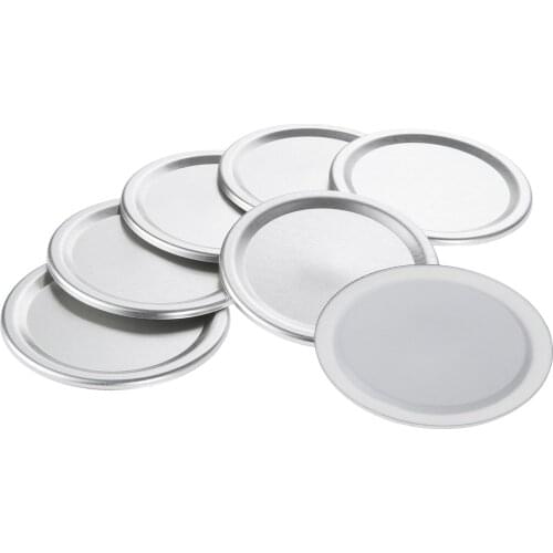24pcs/lot Regular Mouth 70mm Mason Jar Canning Lids Reusable Leak Proof Split-Type Tinplate Cap with Silicone Sealing Ring Cover
