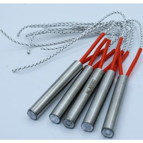 5pcs 12mm Dia. Stainless Steel Tube Cartridge Heater 12x50mm 12x80mm 12x100mm 110V/220V/380V Heating Element Heater