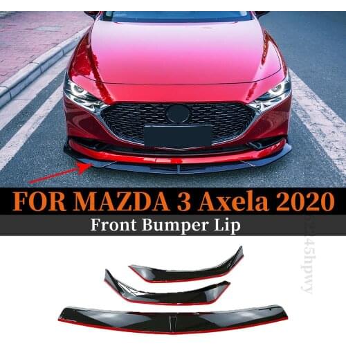 Front Bumper Lip Chin Accessories Splitter Body Kit Cover Diffuser Trim Styling Facelift Diffuser Spoiler For Mazda 3 Axela 2020