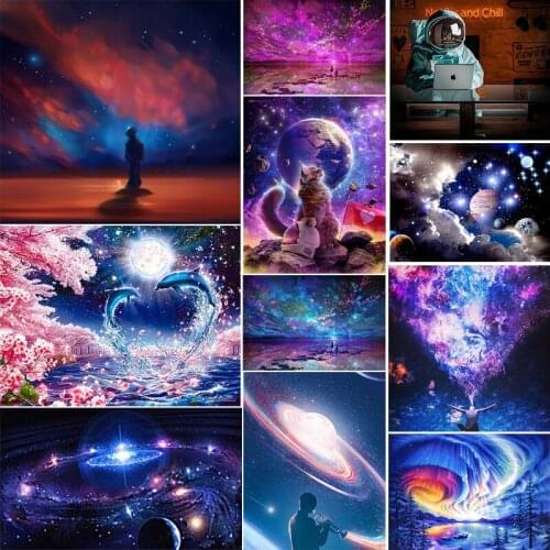 Full Drill landscape Mosaic Round Diamond Painting Tree Diamond Embroidery Cross Stitch Kit Diamond Art Rhinestones Christmas