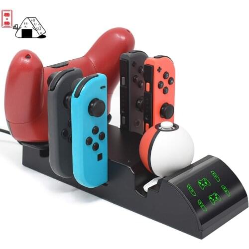 Switch Joy Con Wireless Game Console Charging NS Pro Handle 8 in 1 Charger Sprite Ball Base