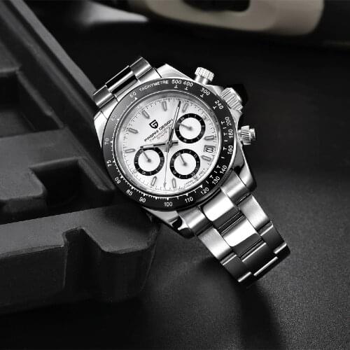 PAGANI DESIGN Mens Watch Luxury Quartz Watch Stainless Steel Waterproof Automatic Date Military Chronograph Clock Montre Homme