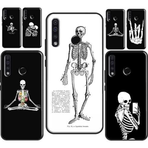 Skeleton Art Phone Case For Huawei Honor 20 Pro 4C 6C 7C 7A 8A 9A 7S 8S 8 9 10 Lite 10X 6X 8X 9X 10i
