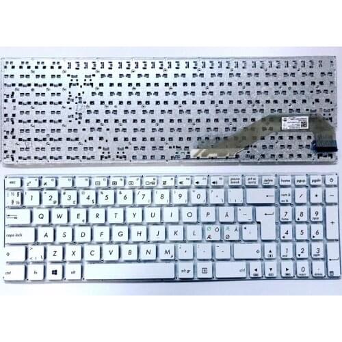Danish Swedish Norwegian Finnish Nordic white keyboard for Asus VivoBook X540L X540S X540B X540M F540L F540M R540L R540S K540L