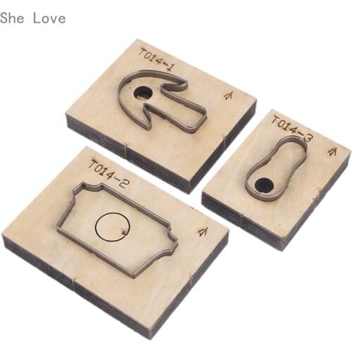 Chzimade 3pcs DIY Mini Baby Shoes Wooden Template Knife Punching Handmade Leather Laser Cutting Mould Hand Tool Leather Craft