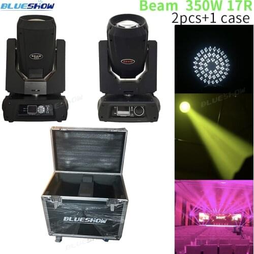 No tax Flightcase 2x Sharpy Beam 350W 17R Moving Head Light Lyre Beam 17R Sharpy Beam 350w Stage Disco Lights DMX Power Corn