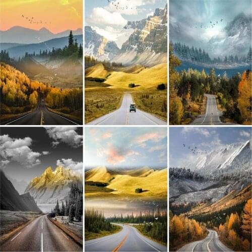 GATYZTORY DIY Painting By Numbers Scenery Coloring By Numbers Street Landscape Canvas Paint Art Pictures Home Decor