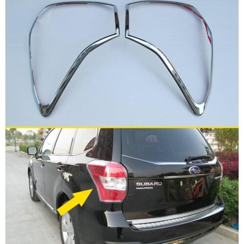 Chrome Fit For Subaru Forester SJ Accessories 2014 2015 2016 2017 Rear Tail Light Taillight Protect Cover Trim Exterior Parts
