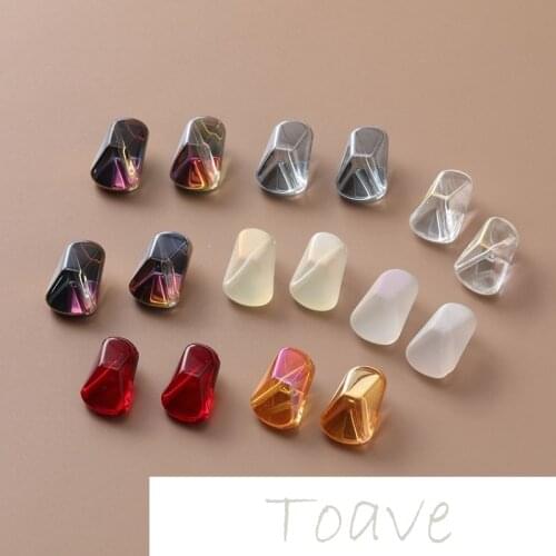 Crystal glass irregular diy beaded earrings bracelet necklace handmade material accessories