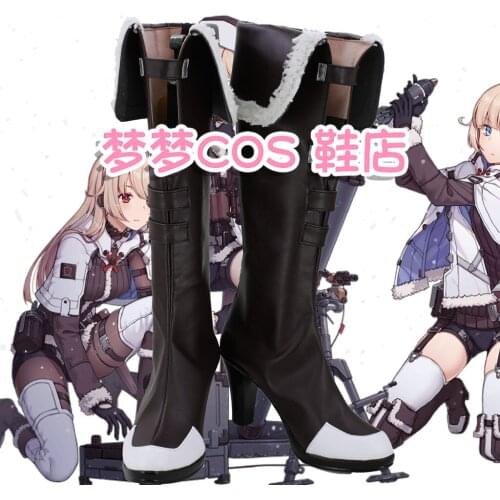 Game Girls Frontline 2B14 Podnos Cosplay Shoes Boots Custom Made PU leather Thick heel Boots For Hallowee Carnival Party