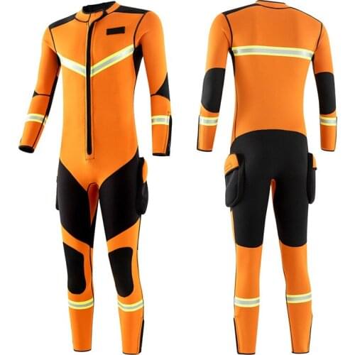 3 MM Fire Water Rescue Suit Men Full Body Neoprene Wetsuit Super Elasticity Color Stitching Surf Diving Jellyfish Clothing