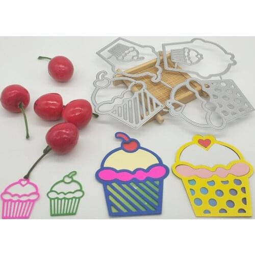 Cake, ice cream metal cutting mold collection stamp carving paper card stamping die new DIY die, 4 pieces