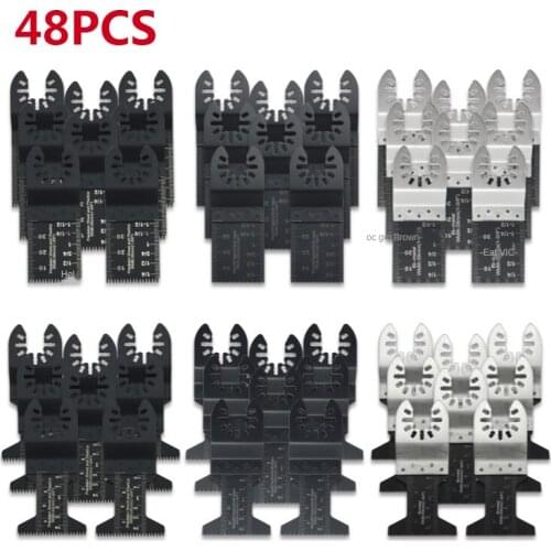 48Pcs Multi-Function Bi-metal Precision Saw Blades Oscillating Blade Multi Wood Cut Kit Chipboard Tool Circular Saw Blade